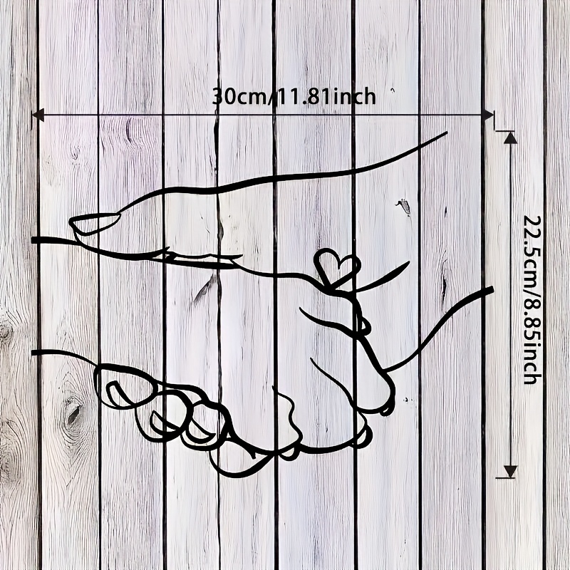 E-shop Minimalistische dekorative Metall-Wandkunst, die in Familien-Schlafzimmern, Wohnzimmern und mehr verwendet werden kann. Hand in Hand mit