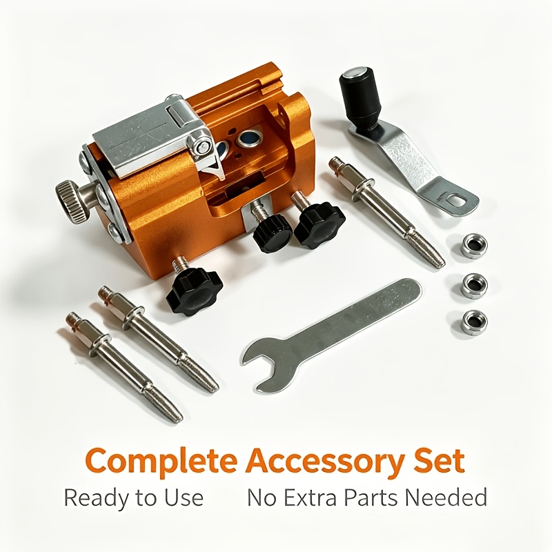 TEMU Manual Chain Saw Sharpener, With 1/5pcs Grinding Heads, Optional, With Small Wrench, Suitable For Chain Saws, Suitable For 8 Inch Chain Saws All