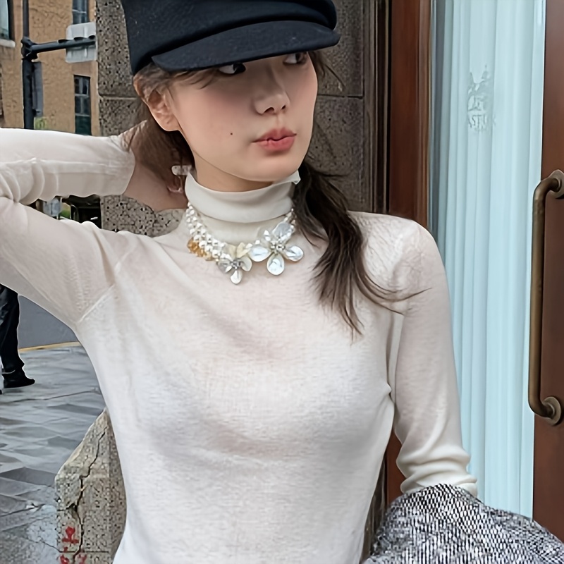 Women's Seashell Poetry Double Layer Pearl Necklace, Floral