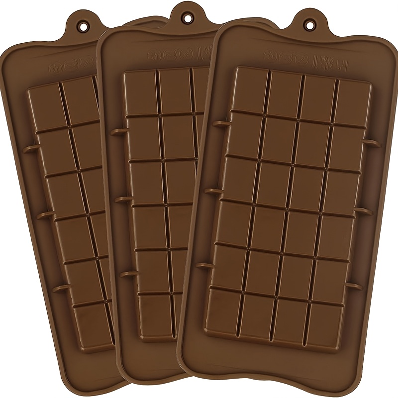 

3-pack Silicone Chocolate Molds, -apart Candy Bar Molds, Reusable Diy Baking Molds, Brown & Moulds, Tray Moulds, Uncharged Kitchen Gadgets