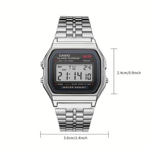 electronic watch mens watch retro small square