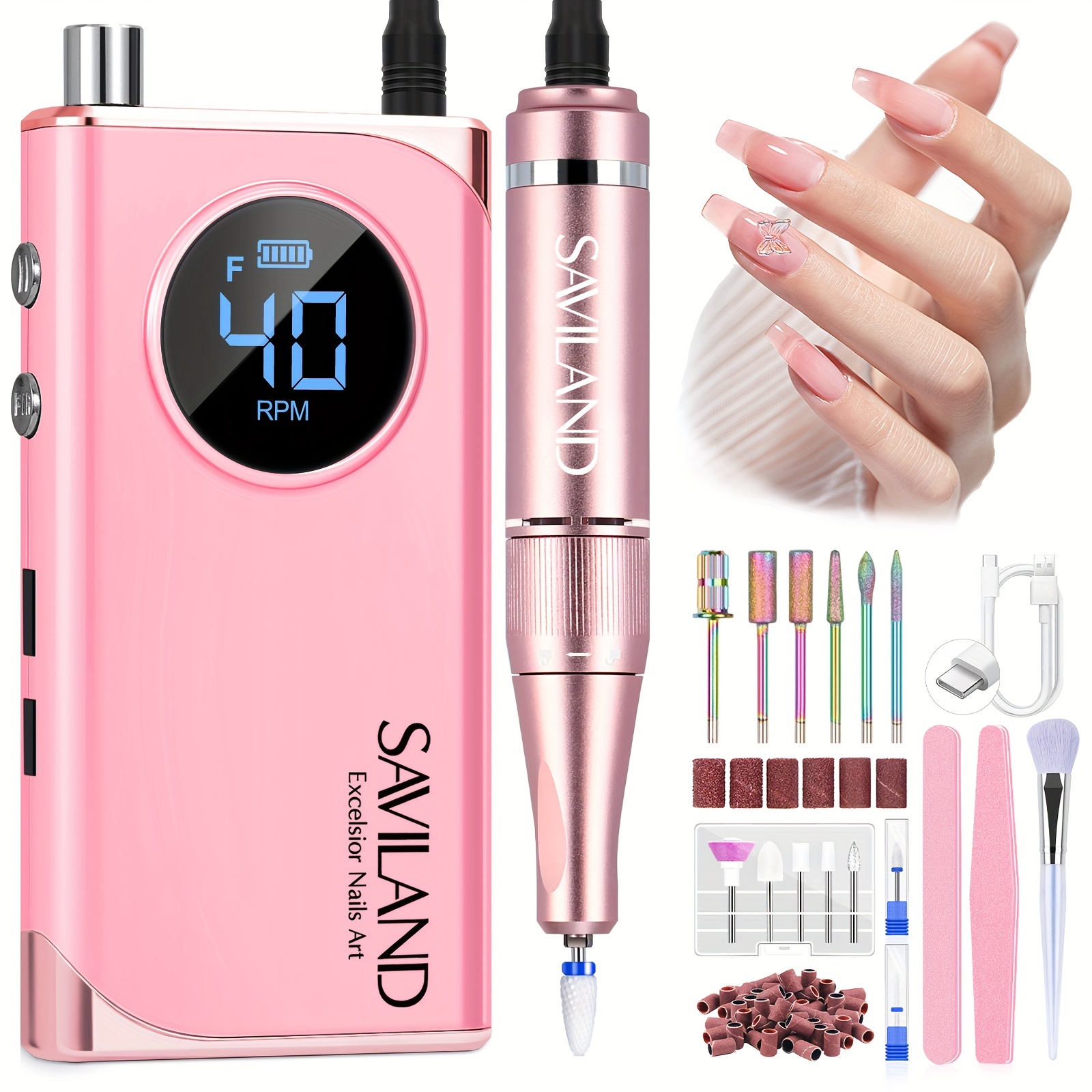 TEMU Saviland -401 Portable Rechargeable Polishing Machine () (body Screen Logo And Pen Engraved Logo)