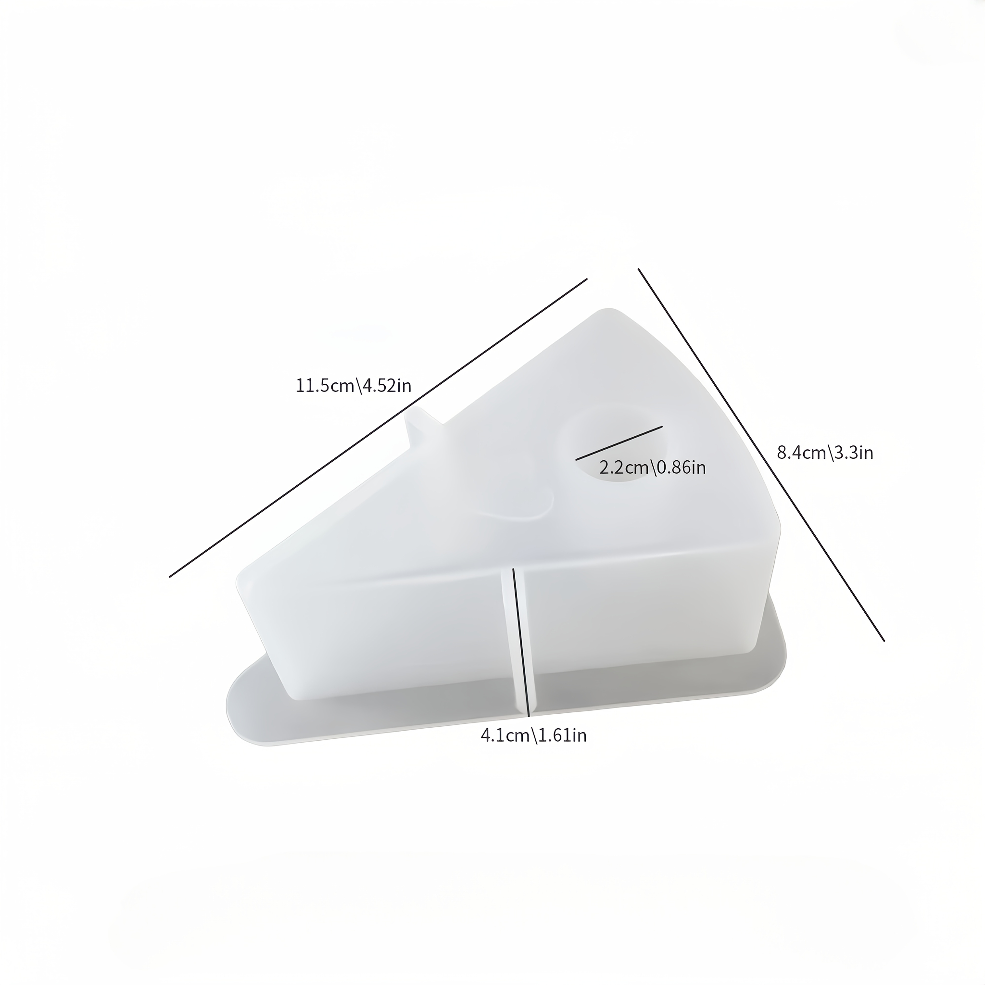 E-shop 1 dreieckige Kerzenhalter-Silikonform, DIY Liebeskerzensockel-Harzgießform, geeignet für Gips, Beton, etc., Geburtstagsgeschenk,