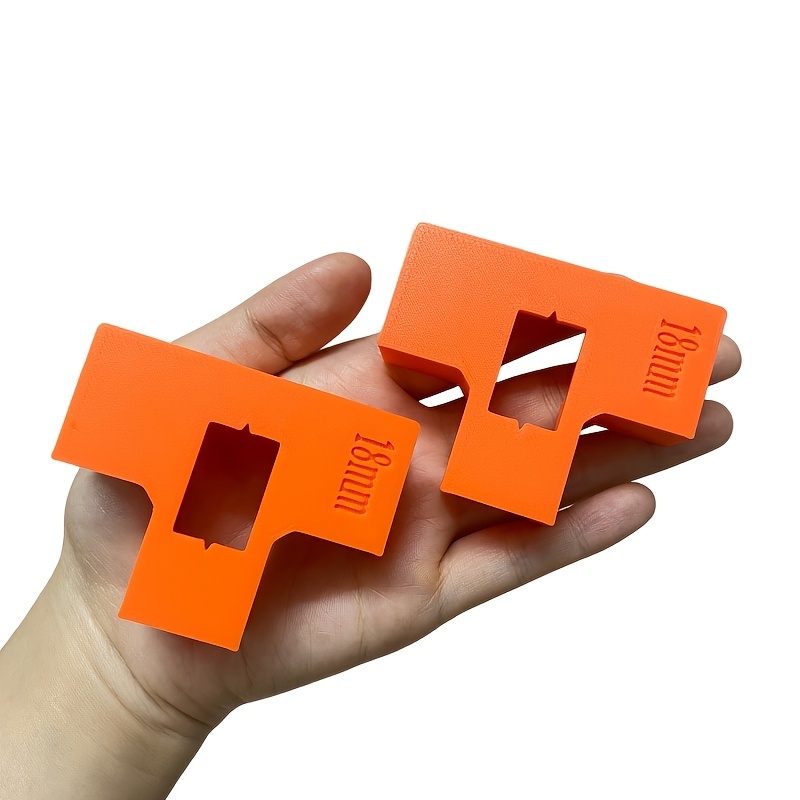 TEMU 2pcs Orange T-shaped Wooden Plate Connector Plates, Thickened Style, T-shaped Corner Brackets 90 Degree, 90 Degree Right Angle Fixed, Solid Wood