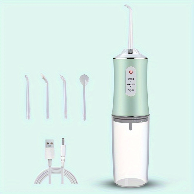 

Portable Smart Water Flosser With 4 Jet Tips, Electric Oral Irrigator, 3 Adjustable Modes, 220ml Capacity, Rechargeable Teeth Flosser For Home Use
