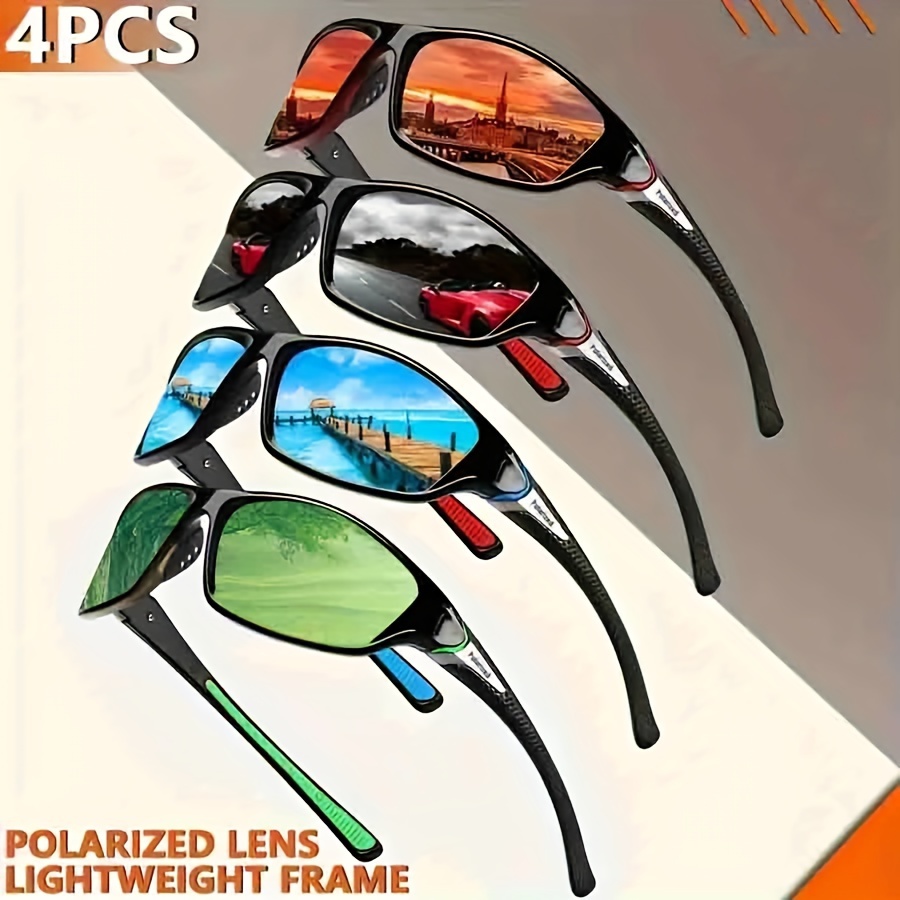 

4pcs Unisex Glasses, Polarized Pc Lens, Lightweight Frame, Non-prescription, For Daily , Photo Props, Fishing, Fits Men And Women, Ideal For Thanksgiving, Christmas, Halloween