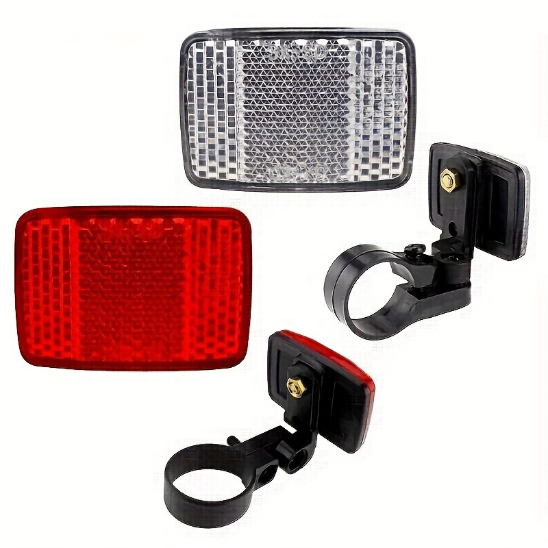 TEMU 2pcs Of Bicycle Reflectors, Mountain Warning Reflective Pieces, Reflective Lights With High Visibility Bicycle Reflectors And Safety Lights For