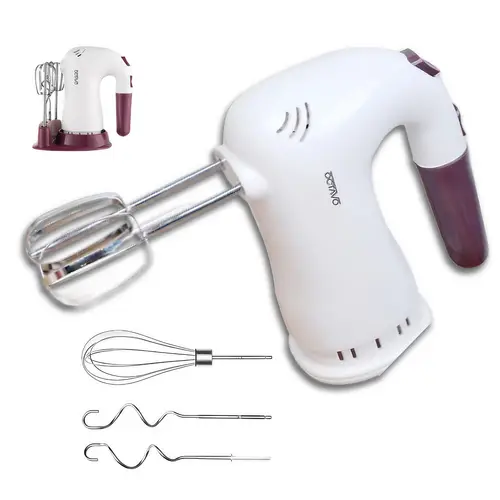 5 speed electric hand mixer handheld mixer with turbo for baking cooking kitchen food mixer with 5 stainless steel attachments 2 beaters 2 dough hooks 1 whisks