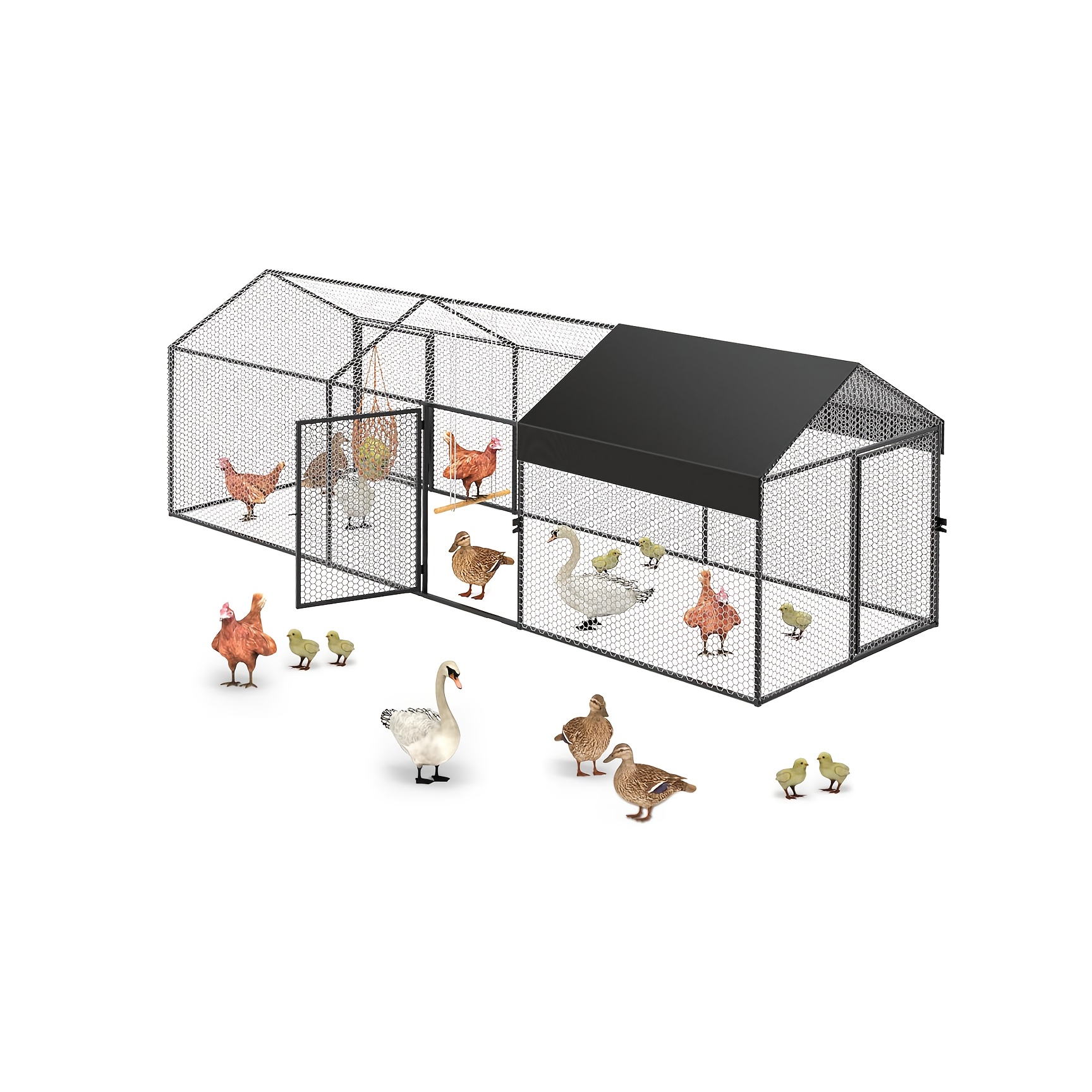 

Large Metal Coop, Running, Walking Coop, Lid, Chicken Coop, Duck Coop And Rabbit