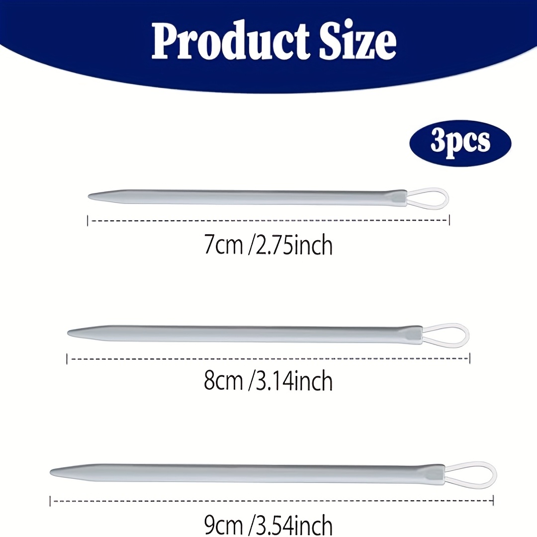 3pcs Yarn Needle, 3 Sizes Large Eye Tapestry Needle For Yarn Darning Weave Nylon Thread Rope Threader Big Finishing Wool Needles Embroidery Weaving Tools For Hand Crafts Sewing Knitting Crochet