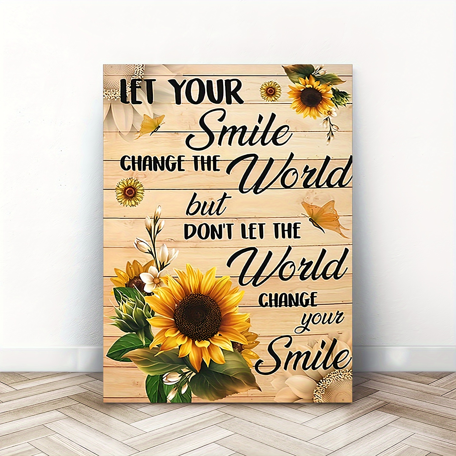 

1pc Wooden Framed Canvas Painting Rustic Sunflower Wall Art Canvas Wall Art Prints With Frame, For Living Room & Bedroom, Home Decoration, Festival For Her Him, Out Of The Box Eid Al-adha Mubarak