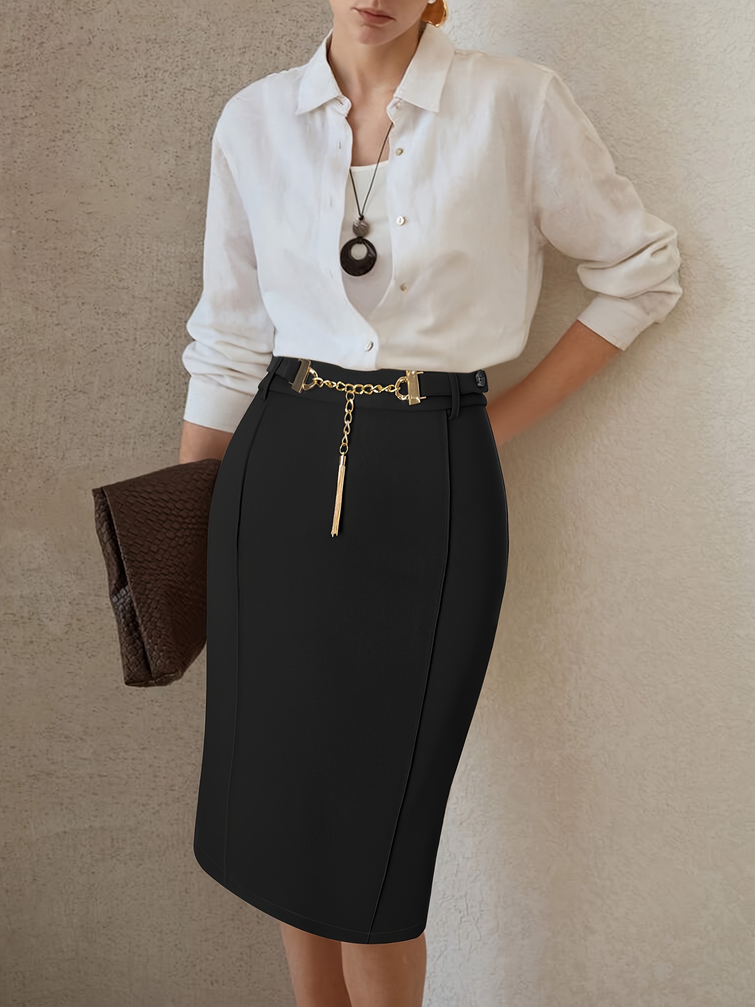 women office skirts sold on Temu United States