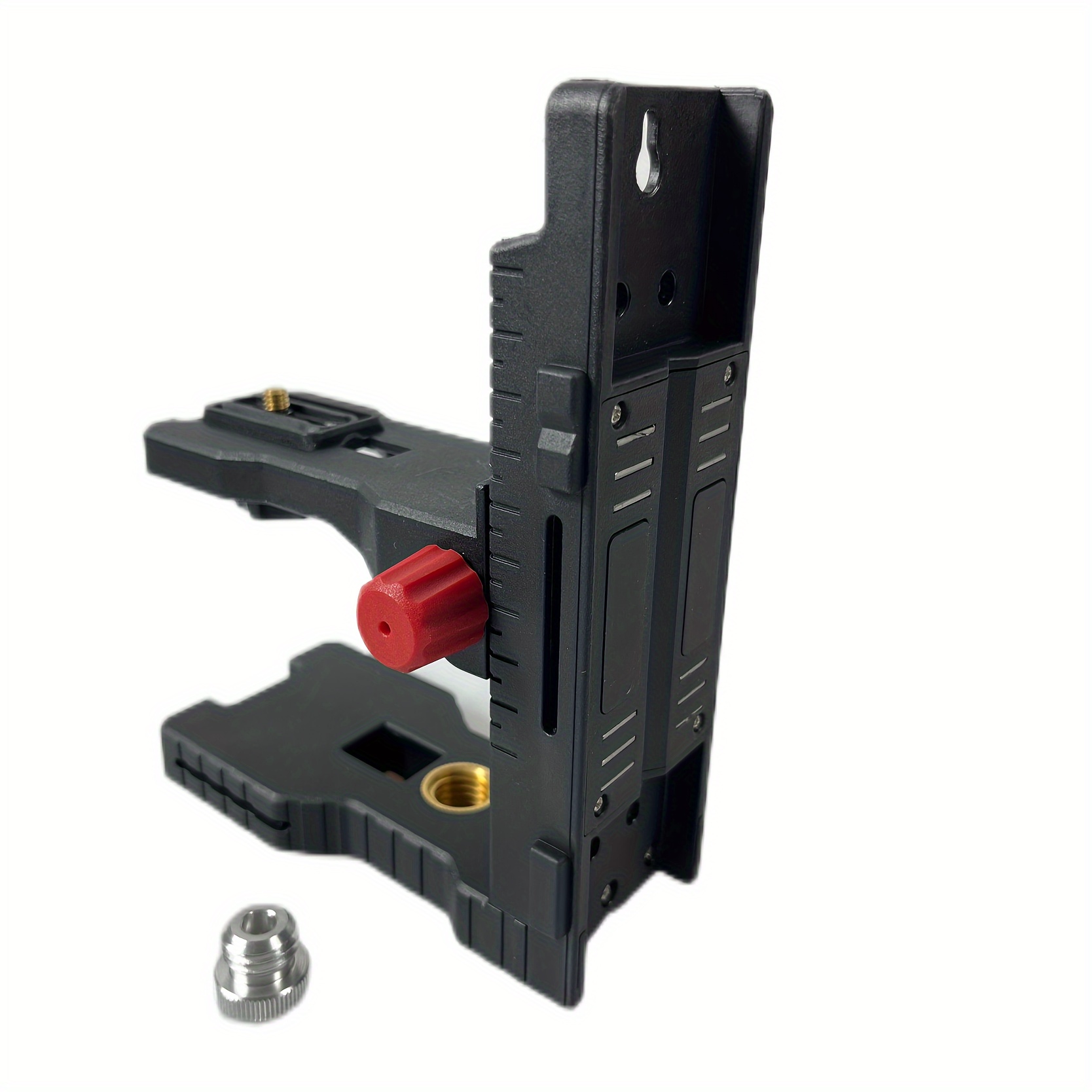 

Versatile L-shaped Laser Level Mount With Magnetic Base - Compatible With 1/4" & 5/8'' Connectors, Ideal For Tripod Use, Outdoor Ready, Black