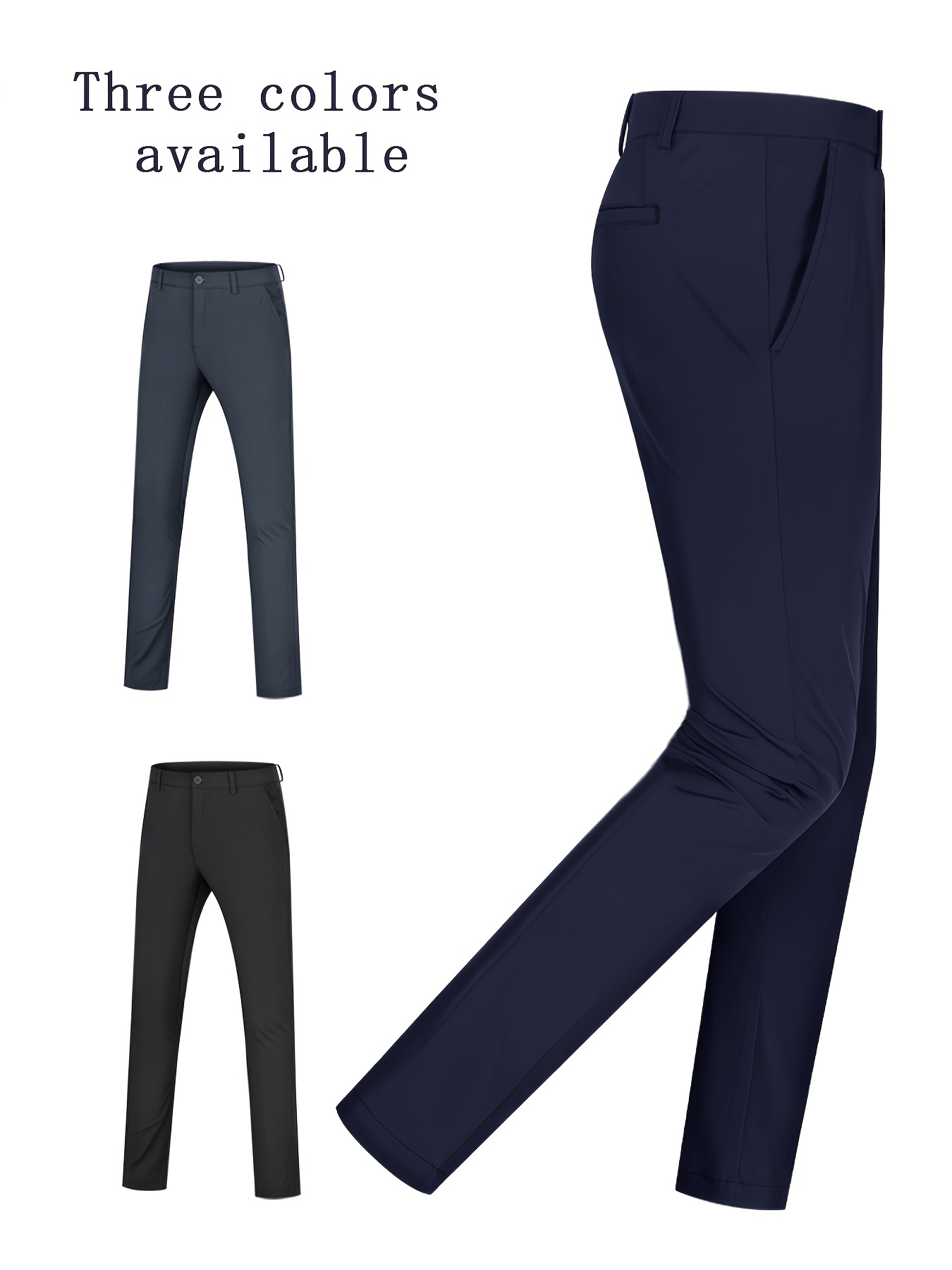 mens fit golf pants stretch polyester spandex athletic Temu Canada