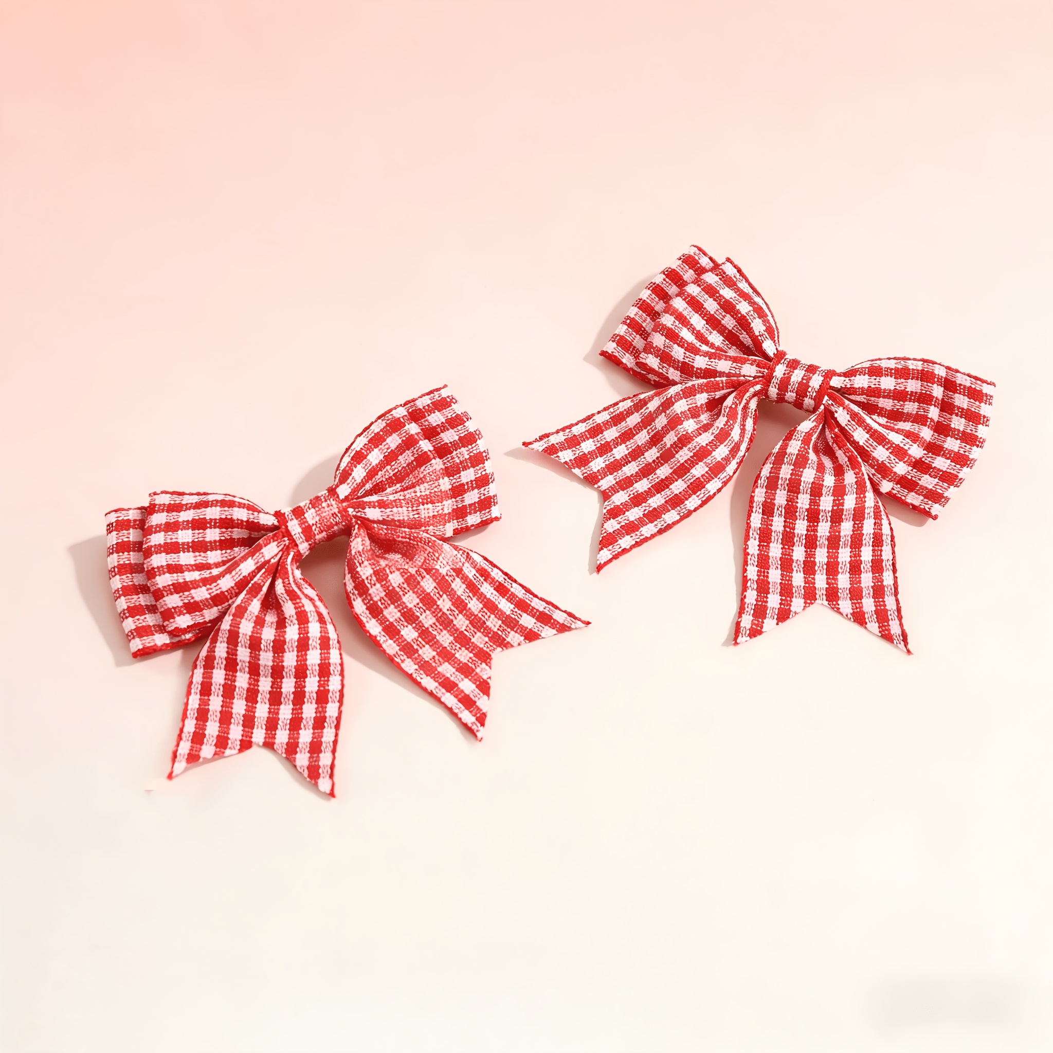 Image of 6/2pcs Dovetail Checkered Bow Hairpin, Elegant, Cute, Sweet And Easy Women's Hairpin Headwear, Suitable For Valentine's Day Gifts, Daily Wear, Bags, Clothing Matching