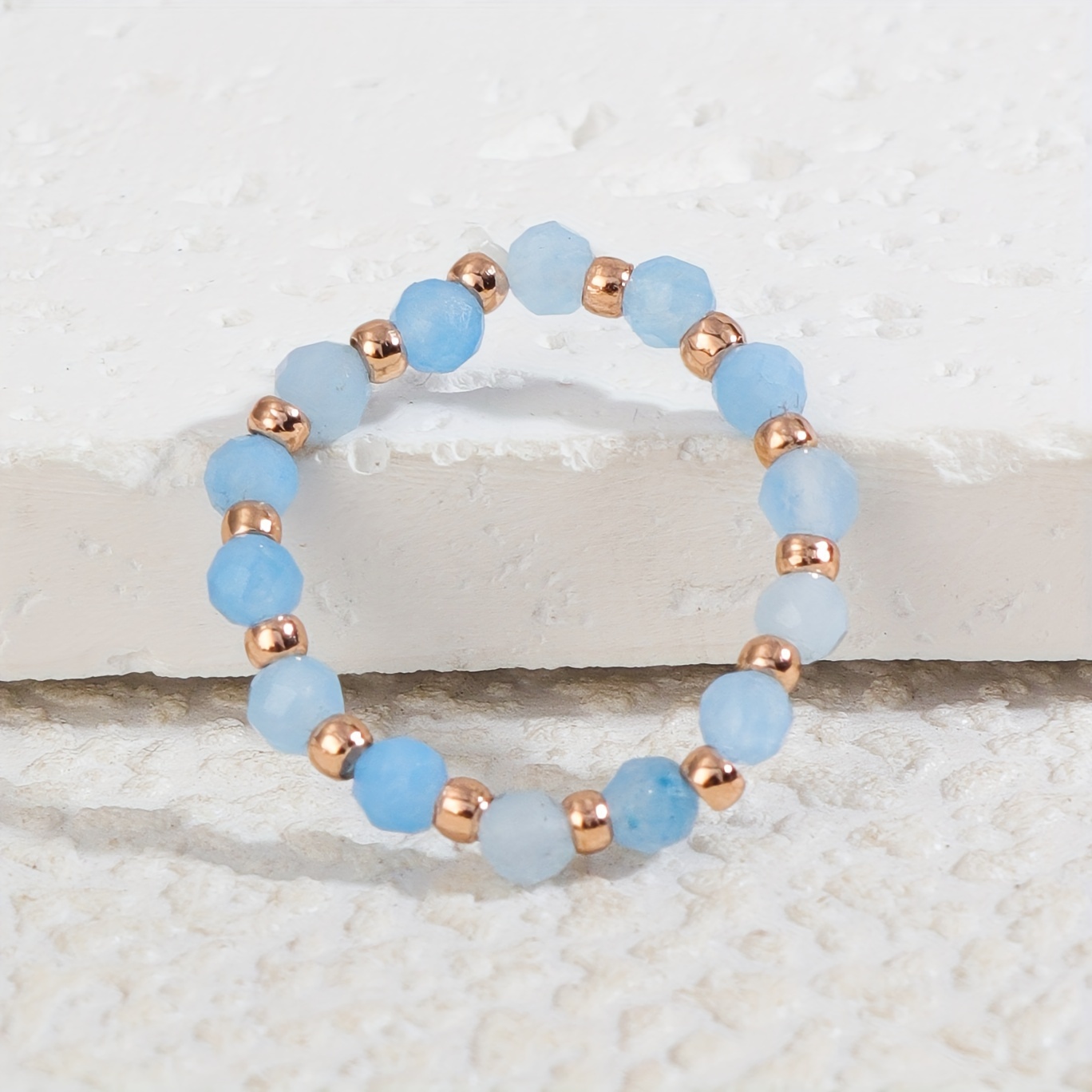Women's Stretch Ring with Natural Stone - All Season Wear
