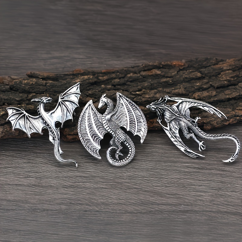 TEMU 3 Pieces Of Vintage Viking Brooches, Suitable For Both Women And Men, As Gifts For Animal-themed Parties.