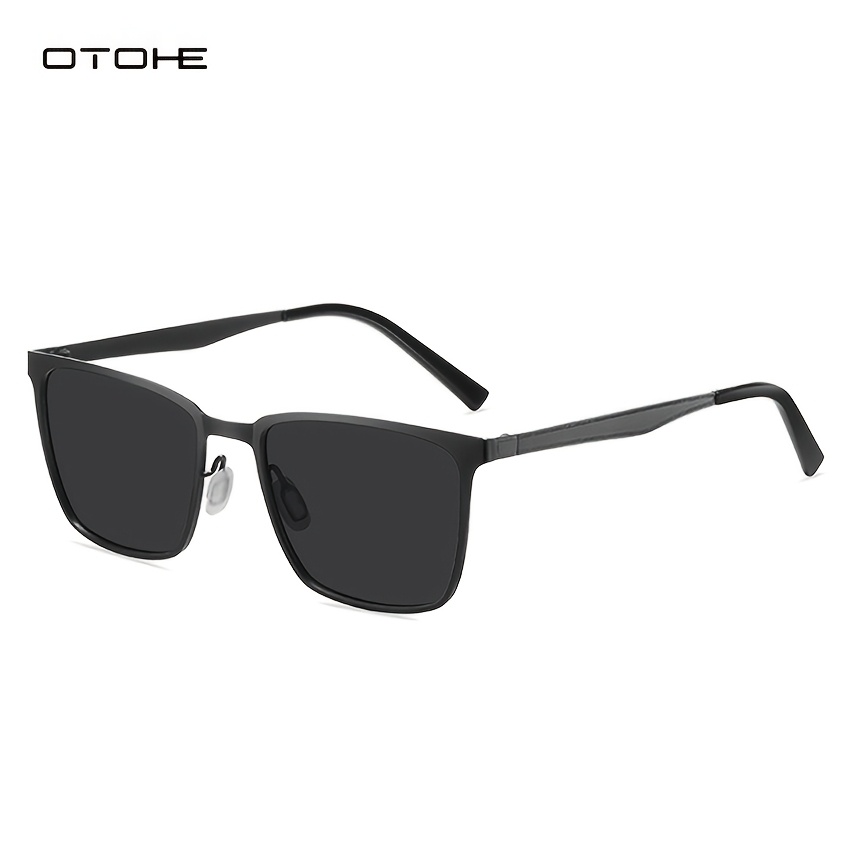 TEMU Men Sunglasses Uv400 Polarized Sunglasses Square Shape Sunglasses Eyewear Ultra Light Anti Glare Sunglasses Outdoor Sports Driving Sunglasses