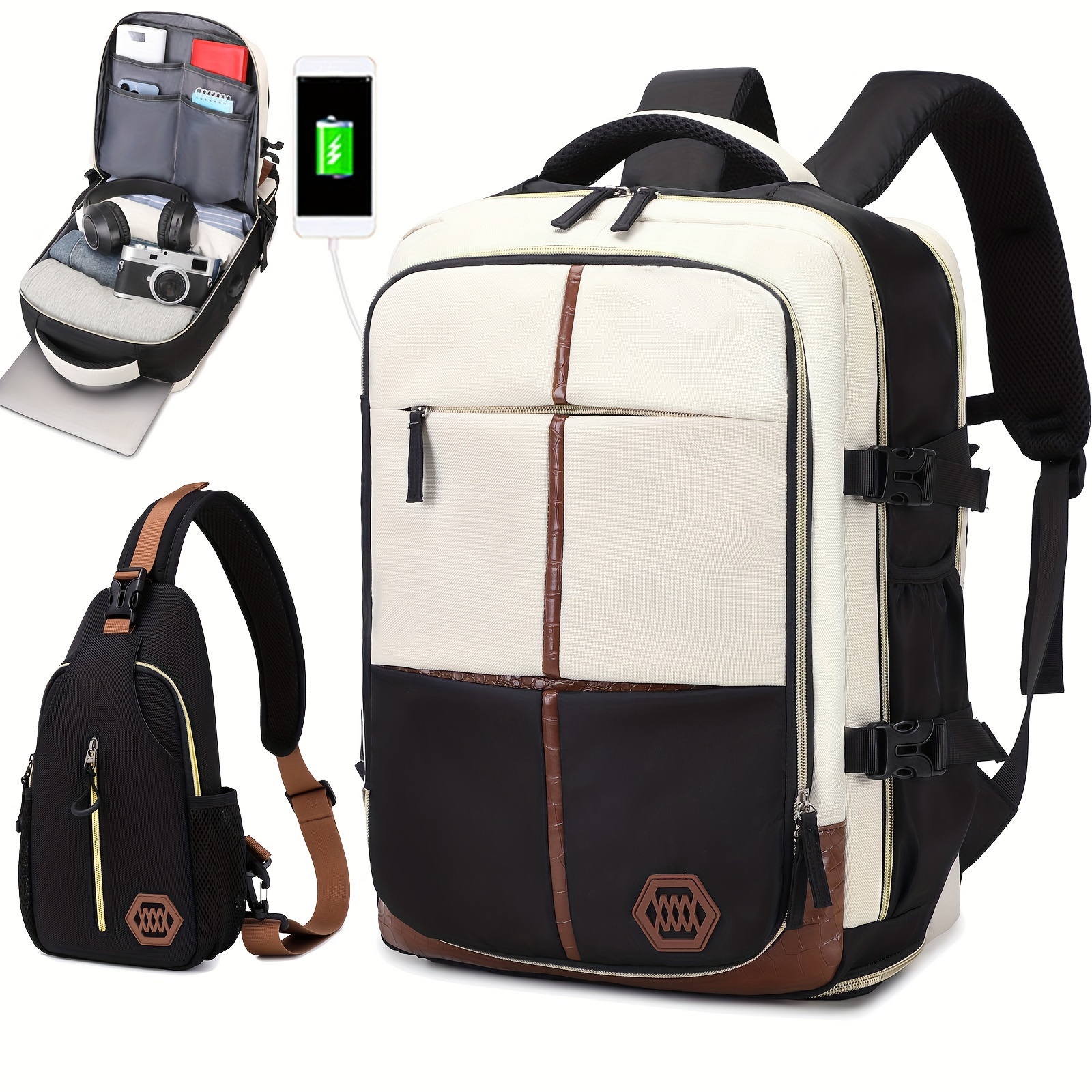 Travel Backpack for Men and Women, Large Capacity Business Laptop Backpack,  Large Capacity with Shoe Compartment, Suitable for Business, Sports, and S