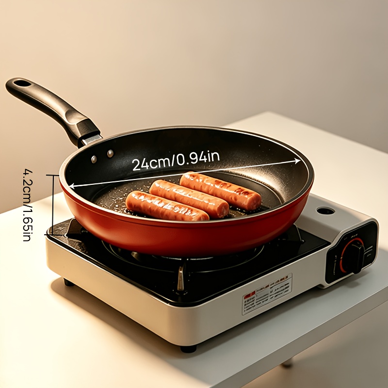 TEMU Cast Iron Non Stick Frying Pan Superior Multi Purpose Non Food Release Sturdy Body No Warping Ergonomic Heat Resistant Handle All Hob Compatible