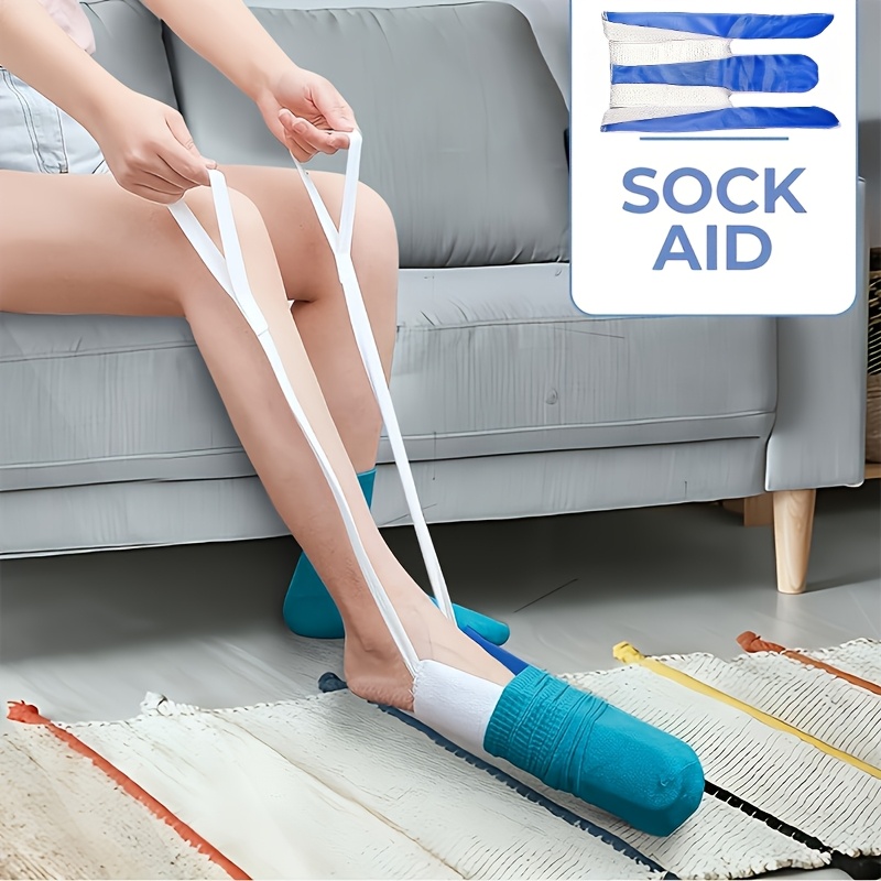 

1pc Sock Aid Tool, Fabric Sock Helper For Elderly, Pregnant Women & Disabled, No-bend Sock Assistance Device