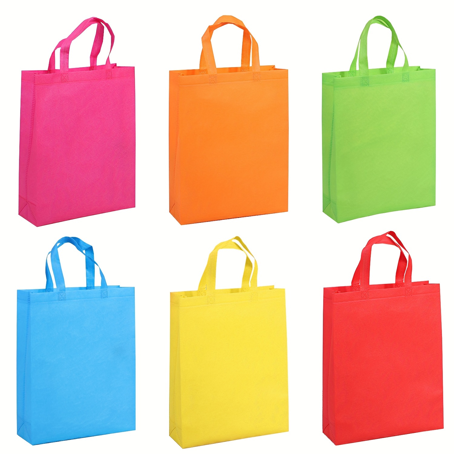 Image of 6pcs High-end 25x35x10cm Non-woven Gift Tote Bags - And Fashionable With Handles - Birthdays, Halloween, Christmas, Thanksgiving, Wedding Gifts And Party Supplies - Set