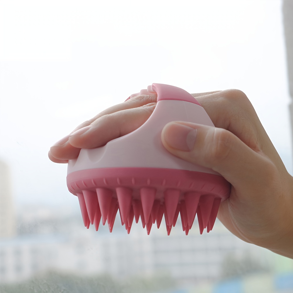 soft silicone scalp massager gentle shampoo brush for deep clean relaxing head massage     salon use