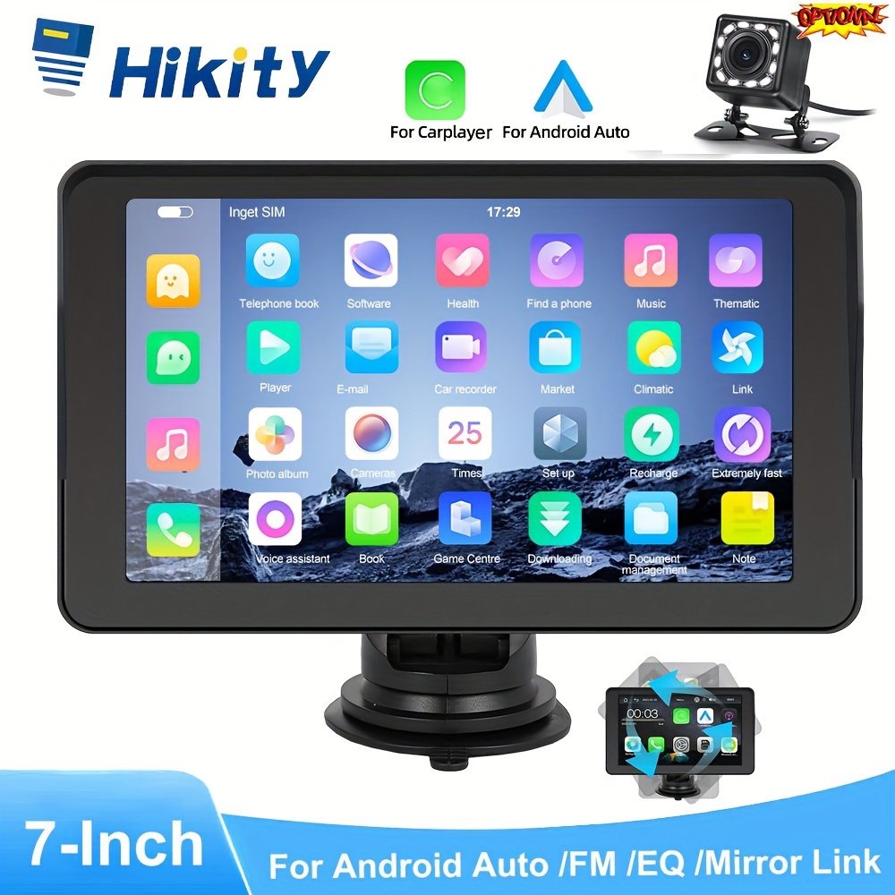 

Hikity 7 Inch Portable Car Stereo Wireless Car Player For Auto Car Radio With //maps Navigation/aux, For Cars, Trucks, Suvs+rear View Camera (optional)