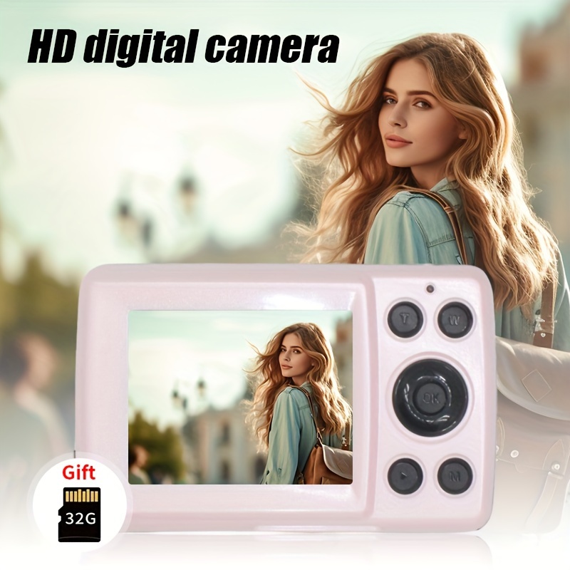 TEMU G50 Household Digital Camera For Night Portraits, Landscapes, And High Sensitivity Sports Parties Without Batteries, With A Maximum Storage Capacity Of 32gb, In Pink Color, Perfect As A Gift.