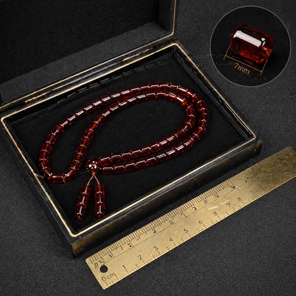 Amber Beeswax Blood Stone Buddha Chain Necklace