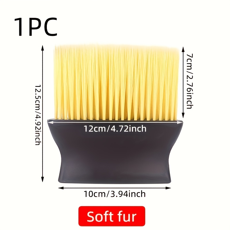 Dual-head Car Interior Cleaning Brush With Soft Yellow & Hard Black Bristles - Ideal For Ac, Dashboard, Buttons - No Power Required, Durable Plastic Handle