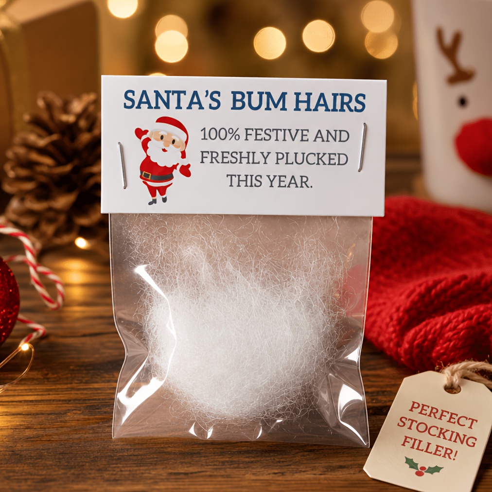 TEMU 1pc Santa Claus Hair - Fun Prank Gift - Party Exchange/white Elephant Exchange/holiday Gathering/christmas Party - The Perfect Stocking Stuffer,
