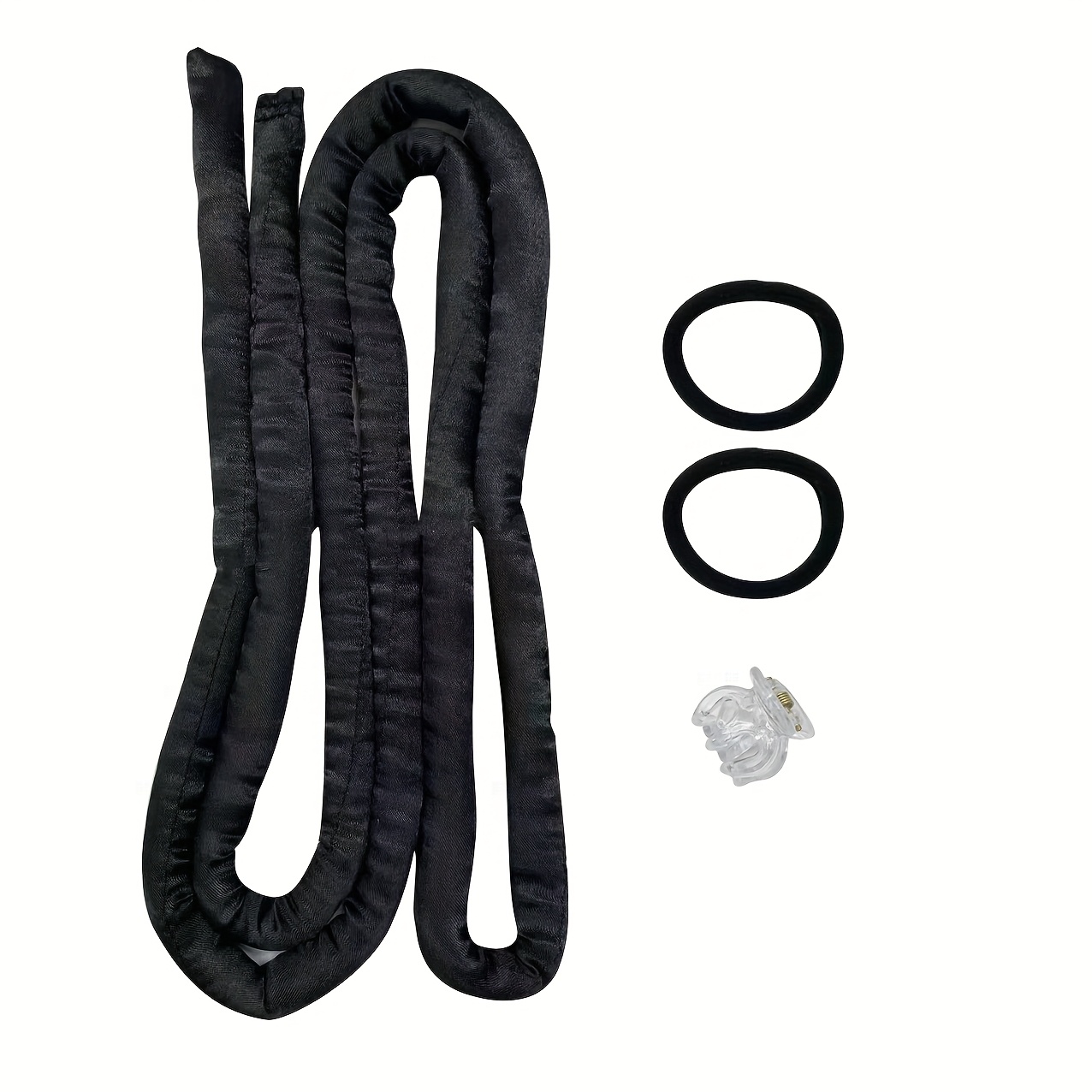 TEMU Mini Heatless Curls Overnight, Thin Heatless Curlers Rollers No Heat, Small Heatless Curling Rod Sleeping Headband Clip Set For Long Medium Hair