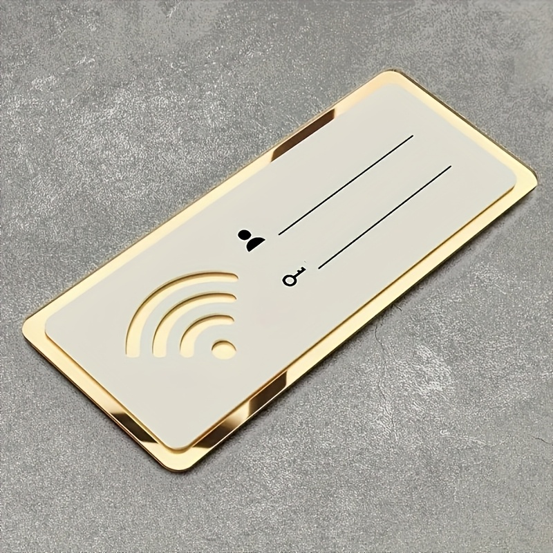 [2d Flat] 1 Stylish Crystal Wifi Sign, Perfect For Home Offices - Hung On The Wall, Requires No Electricity, And Is Perfect For Decorating Living Rooms And Vacation Homes