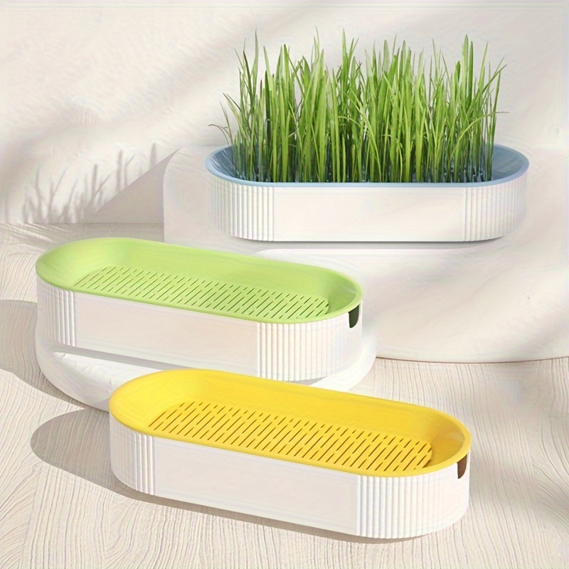 

(without Seeds) Cat Grass Planting Box, Planting Hydroponics Box, Garden Seed Sprouter Tray, Seed Sprouting Trays Set