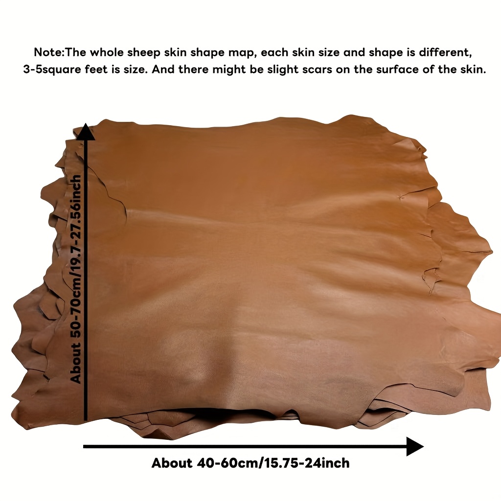 E-shop Echtes Schaffell-Leder - 0,8 mm dickes braunes für DIY-Bastelarbeiten, Lederverarbeitung, kleine , Schuhe & Anhänger - Weiches langlebiges