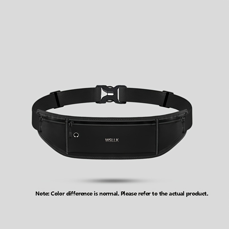 Image of Ultra-thin Running Waist Bag With Phone Holder - Multifunctional Body-hugging Belt Pouch, Zipper Closure & Suitable For Outdoor Sports, Gym,, - Compact Fitness Gear For Smartphones And