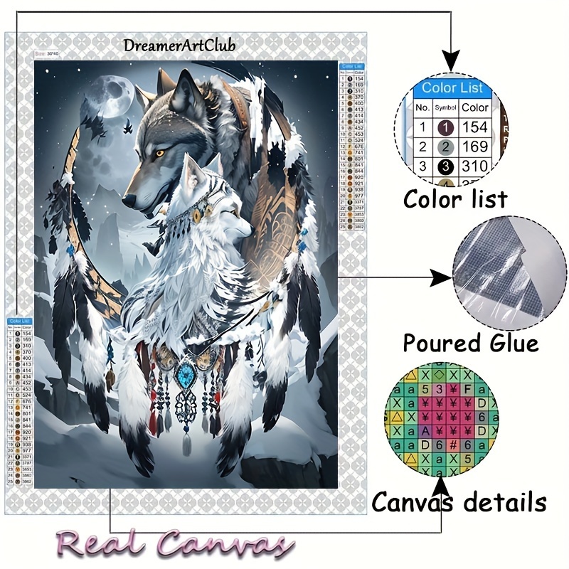 

Diamond Painting Art Wolf Series 2024 All -diamond Painting Mosaic 5d Diy Kit Diamond Painting Artist Home Decoration