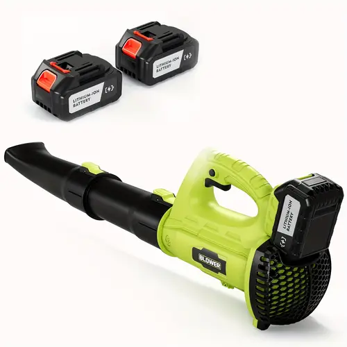 electric cordless leaf blower 450 cfm 250 mph battery powered with 2 x 20v batteries 6 speed mode lightweight for lawn care patio leaves dust and