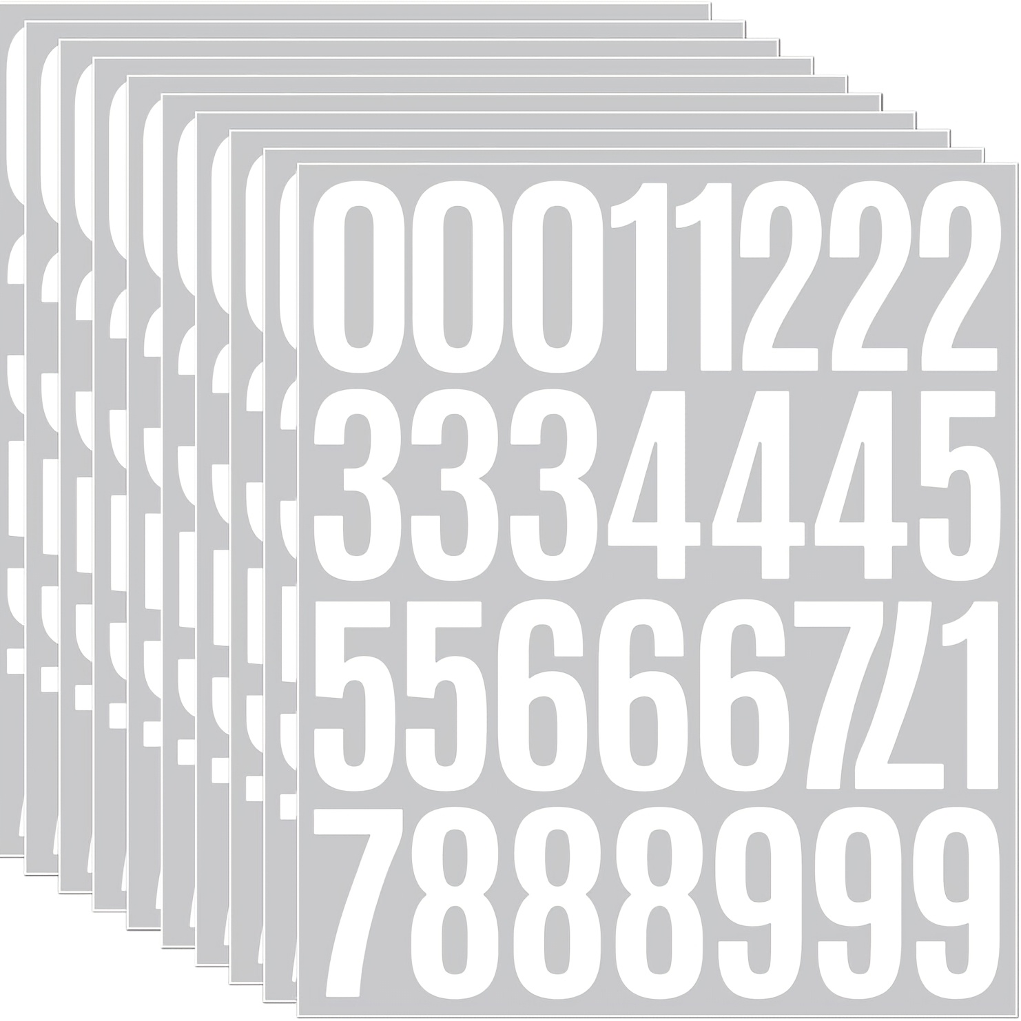 TEMU 280pcs 2-inch Number Sticker Die-cut Self-adhesive Vinyl Decals, Waterproof Number Labels For Identification And Classification