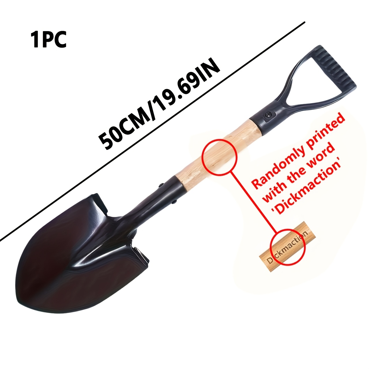 1 Compact Garden Shovel: Ideal For Home Gardening And Light Digging - Sturdy Metal Construction, No Power Required