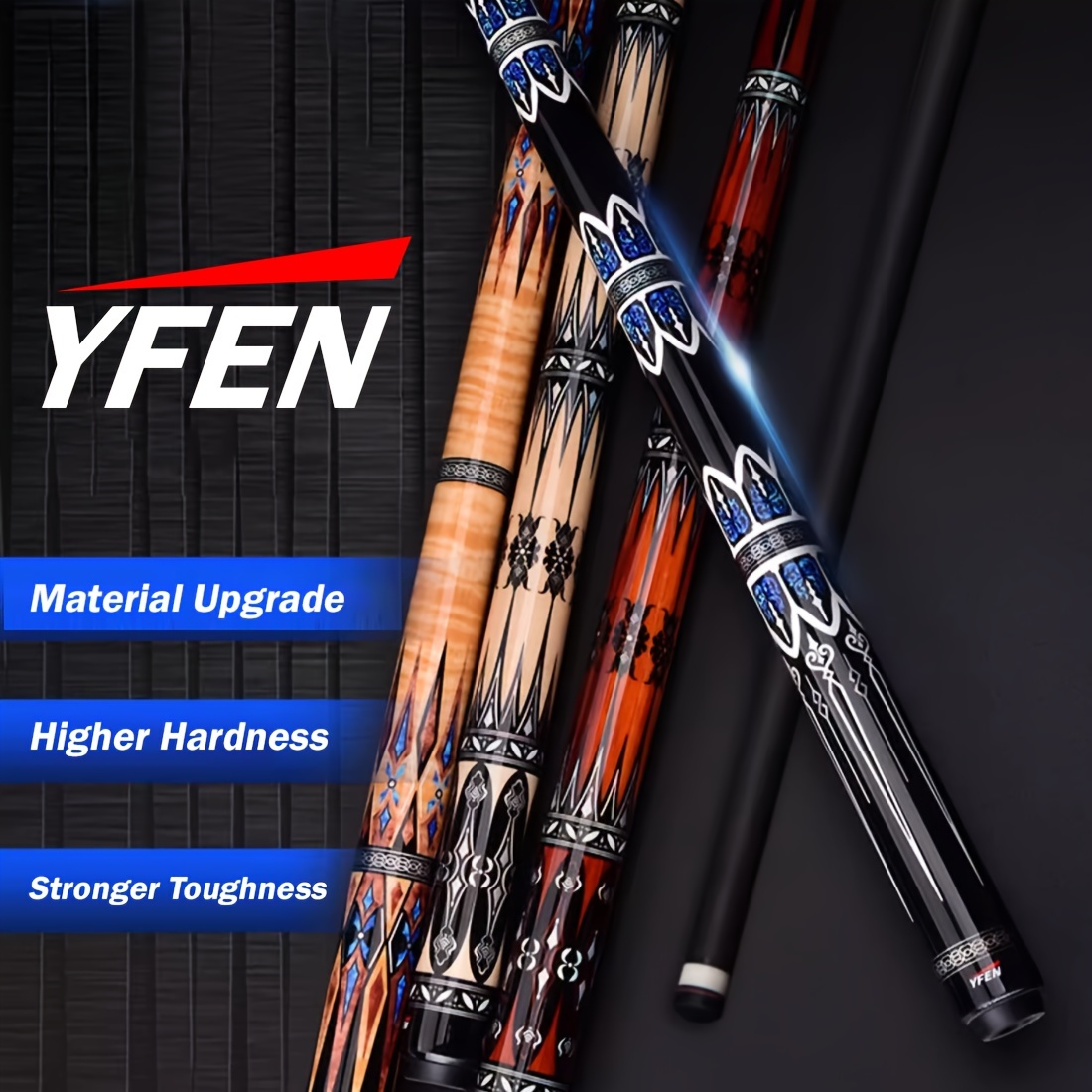 yf m1 carbon fiber pool cue stick 12 5mm low professional