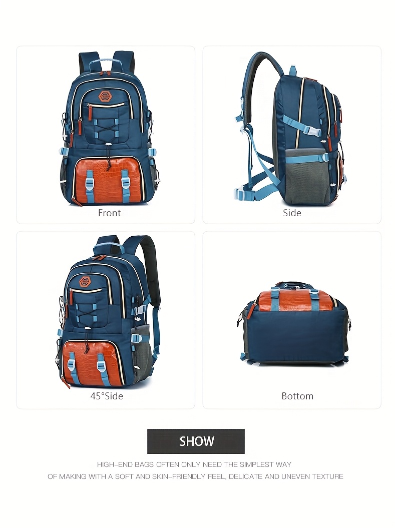 Outdoor Travel Backpack, Large Capacity Sports Camping Backpack, Unisex Laptop Bag with Shoe Compartment, Book Bag, Computer Backpack for Travel, Business, and Casual Use, Easter Valentine's Day Gift
