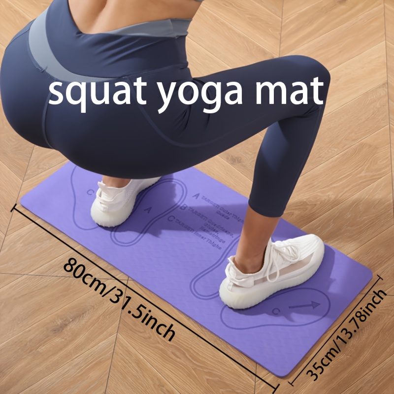 E-shop 1 Stück 0,6 cm/0,24 Zoll Dicke -Rutsch-Kniebeugematte, geeignet für Yoga, Pilates Gesäßübungen - Gewebte Trainingsmatte für Heimfitness,