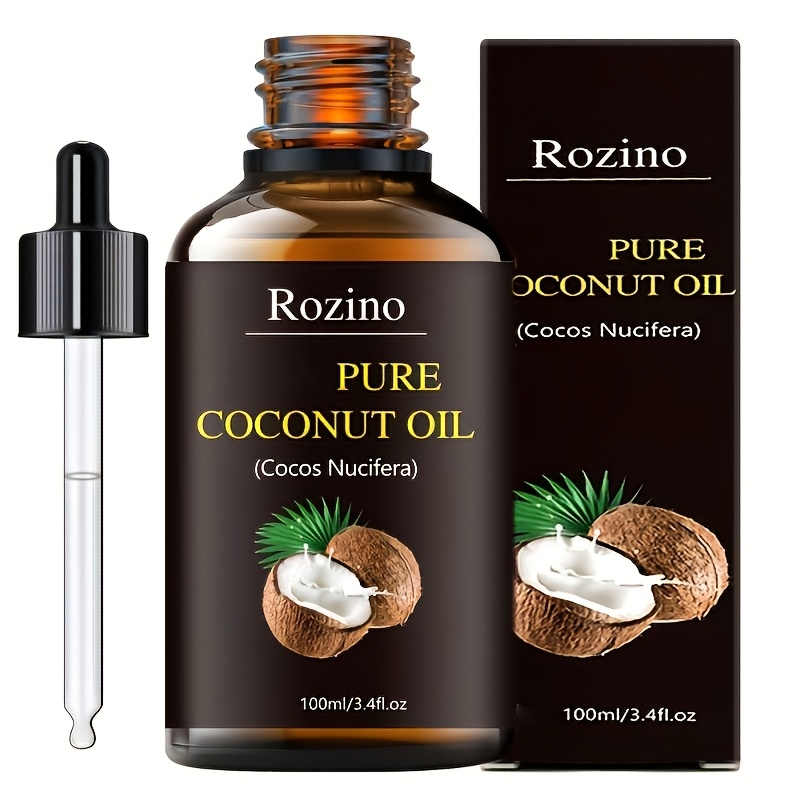 Image of 100ml Coconut Oil: Pure Coconut Essential Oil For Massage, Shower, Skin Care, Face, Body, Nail, Hair, Eyelash Care Universal