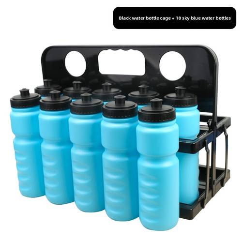 water bottle storage rack water bottle set outdoor hydration equipment square hole foldable gym drink holder portable cycling team water bottle folding rack 10 large capacity water bottles
