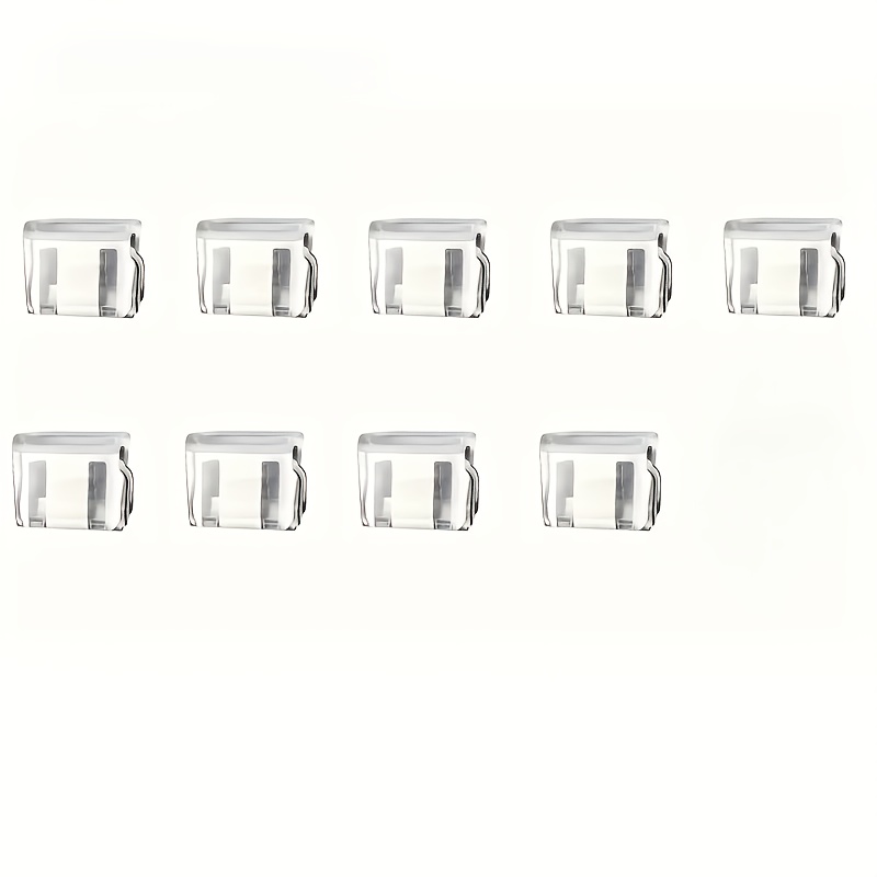 TEMU 9pcs Clear Invisible Leg Shorteners - Adjustable Non-slip Seamless Hidden Clips For Jeans, Wide-leg Trousers, And Clothing - Multiple Colors ,