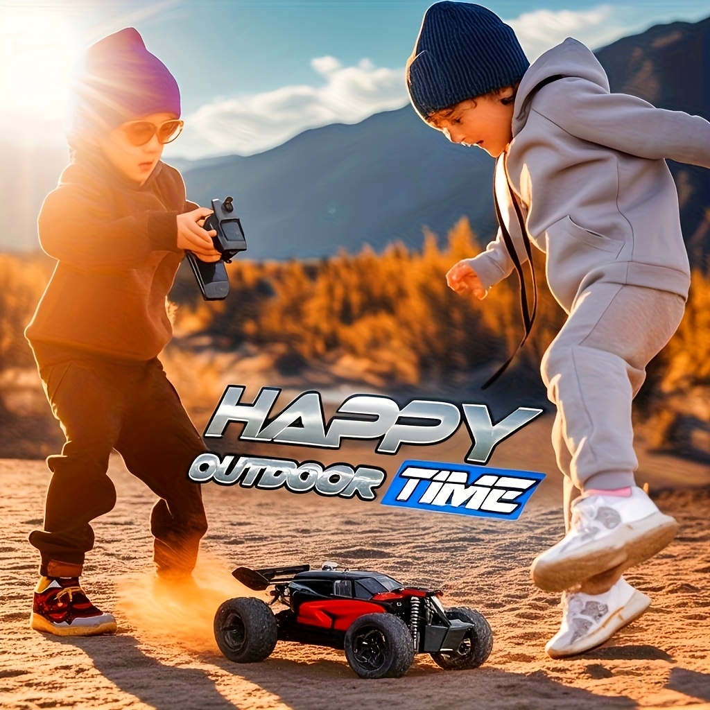 RC All-terrain Car All-terrain Monster Truck With 2 Rechargeable Batteries And Colored Lights, With LED Headlights, 30 Km/h High Speed Car Toys, Suitable For Boys Birthday Presents, Christmas