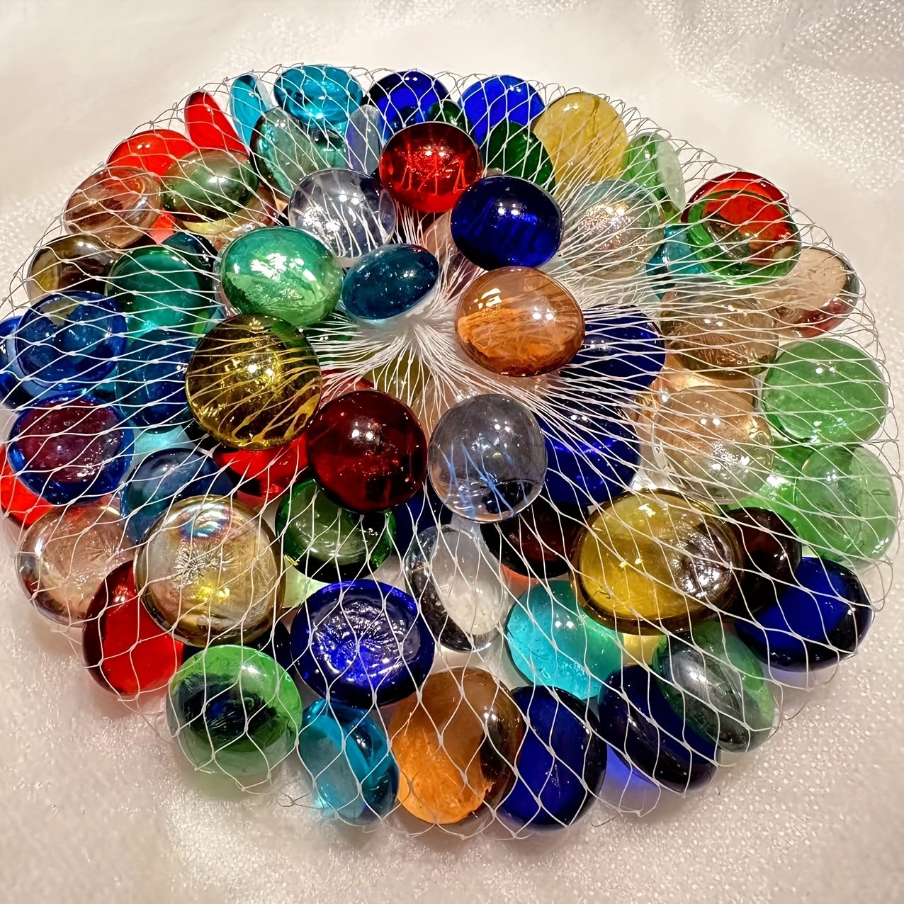 HappyFiller Lot De 630 Billes Plates Décoratives En Acrylique Ambre Clair Pour Remplissage De Bols, Vases, Centres De Table, Bougeoirs, Perles Décoratives Pour Aquarium, 630 Pièces