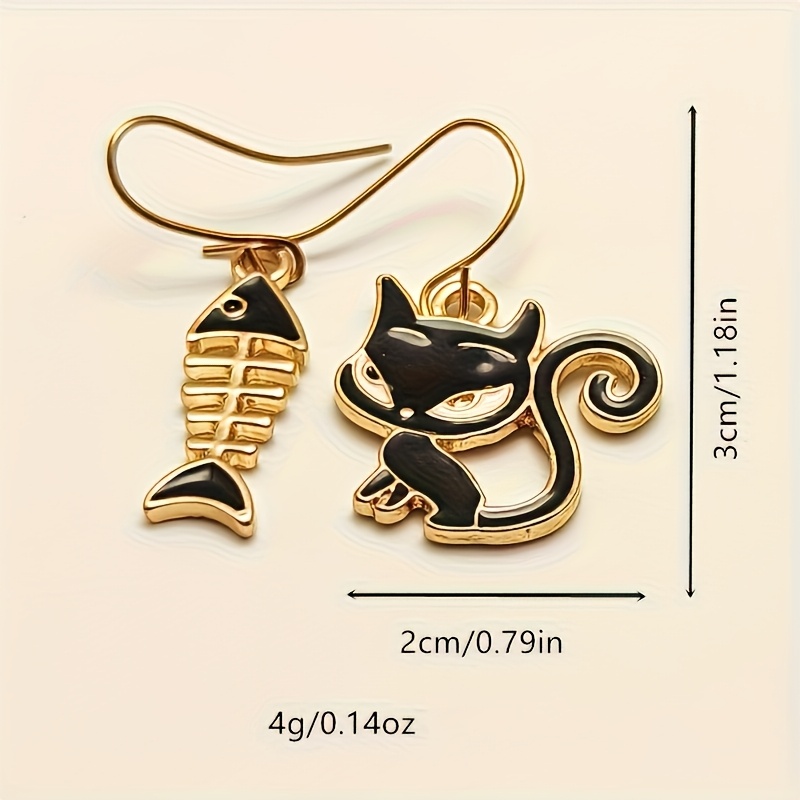 Asymmetrical Drop Catfish Ear Clip Earrings — Unique Style